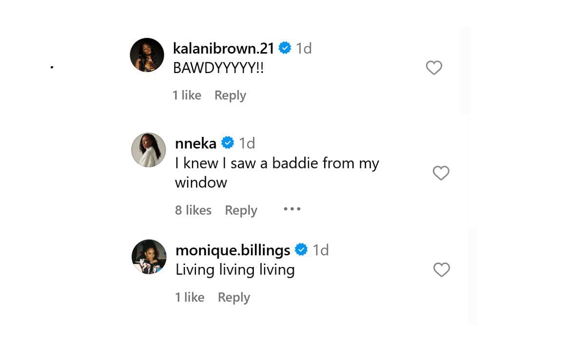 Kalani Brown, Nneka Ogwumike, and Monique Billings react to Lexie Brown's latest IG post